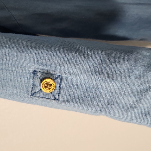 Land Rover Women's Denim Button Up Shirt Size 14 - Picture 5 of 15